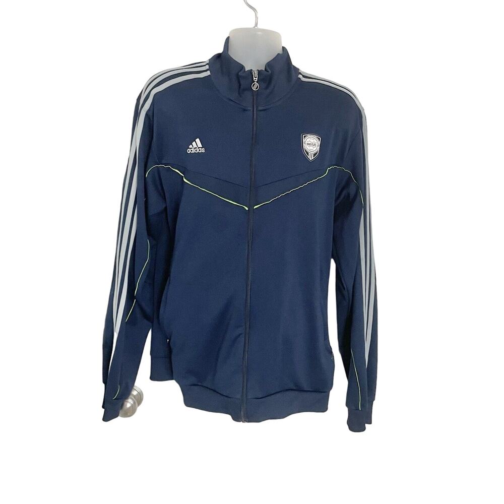 Adidas Adipure Clima365 Track Jacket Size XL Navy Blue Soccer Full Zip